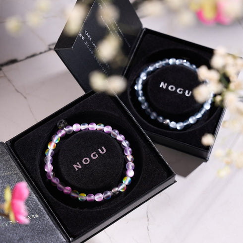Licorne Violet | Argent | Bracelet de perles de verre sirène